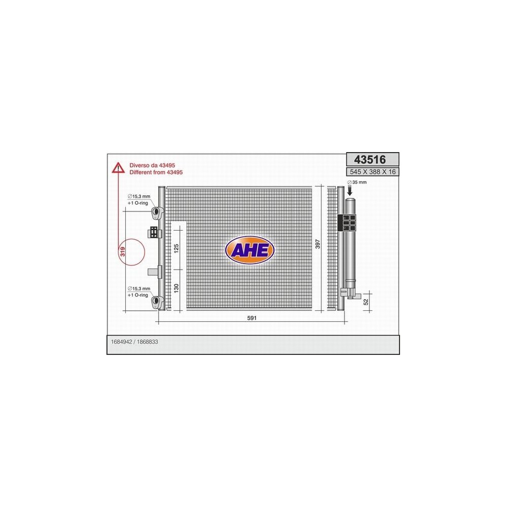 AHE Kondensator, Klimaanlage 43516