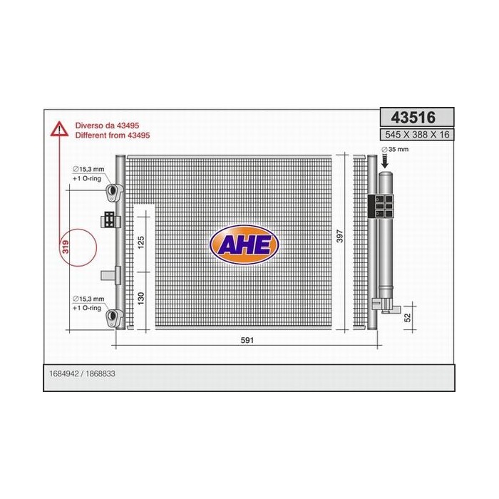 AHE Kondensator, Klimaanlage 43516