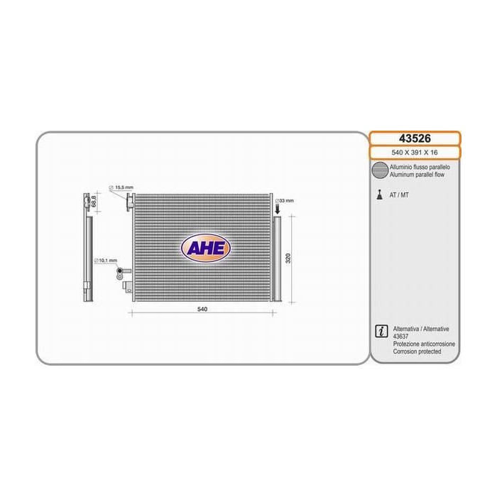 AHE Kondensator, Klimaanlage 43526