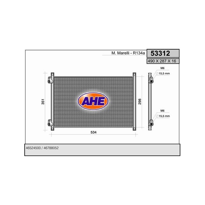 AHE Kondensator, Klimaanlage 53312