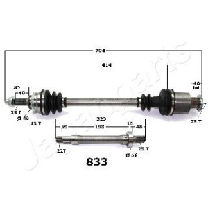 JAPANPARTS Antriebswelle GI-833