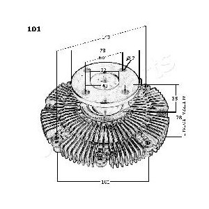 JAPANPARTS Kupplung, Kühlerlüfter VC-101