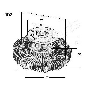JAPANPARTS Kupplung, Kühlerlüfter VC-102