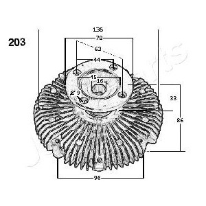 JAPANPARTS Kupplung, Kühlerlüfter VC-203