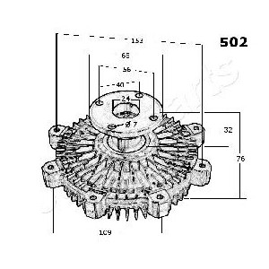 JAPANPARTS Kupplung, Kühlerlüfter VC-502