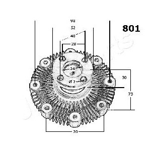 JAPANPARTS Kupplung, Kühlerlüfter VC-801