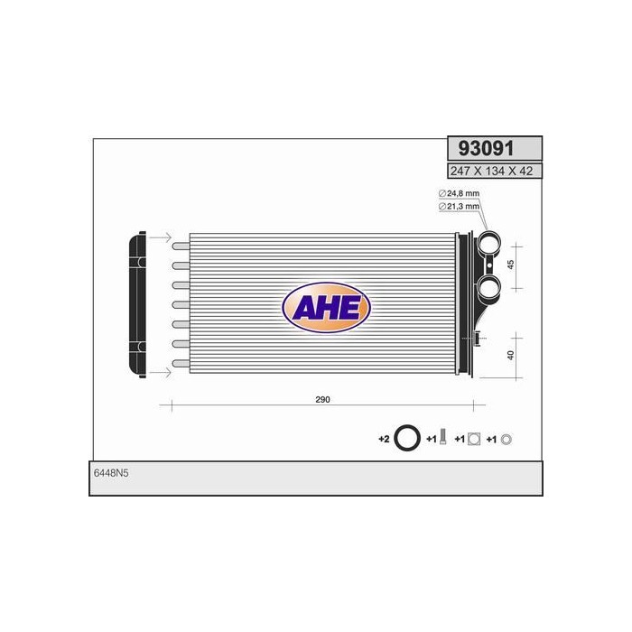 AHE Wärmetauscher, Innenraumheizung 93091