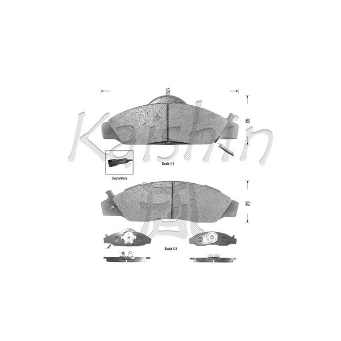 KAISHIN Bremsbelagsatz, Scheibenbremse D10020