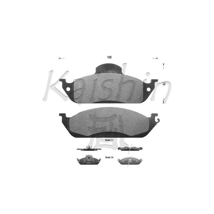 KAISHIN Bremsbelagsatz, Scheibenbremse D10031