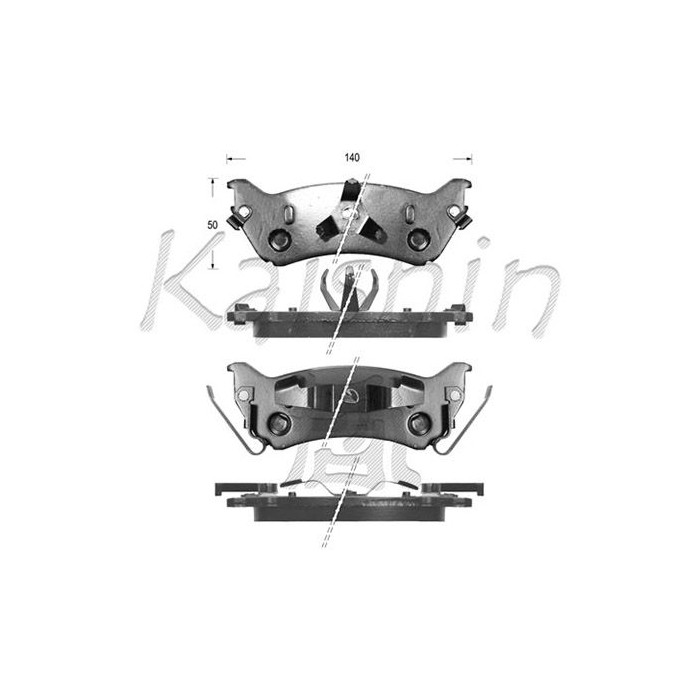 KAISHIN Bremsbelagsatz, Scheibenbremse D10032