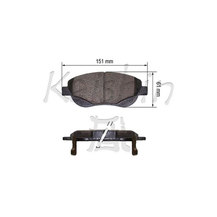 KAISHIN Bremsbelagsatz, Scheibenbremse D2293