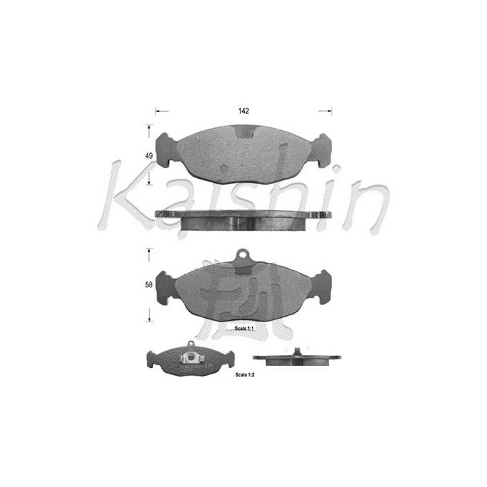 KAISHIN Bremsbelagsatz, Scheibenbremse D7063