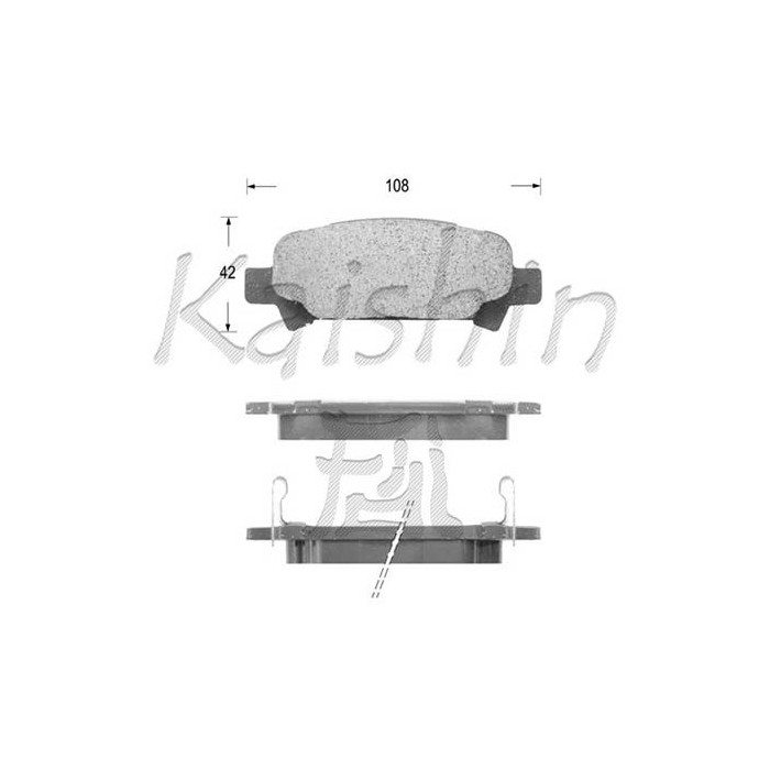 KAISHIN Bremsbelagsatz, Scheibenbremse D7069