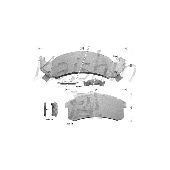 KAISHIN Bremsbelagsatz, Scheibenbremse D9979