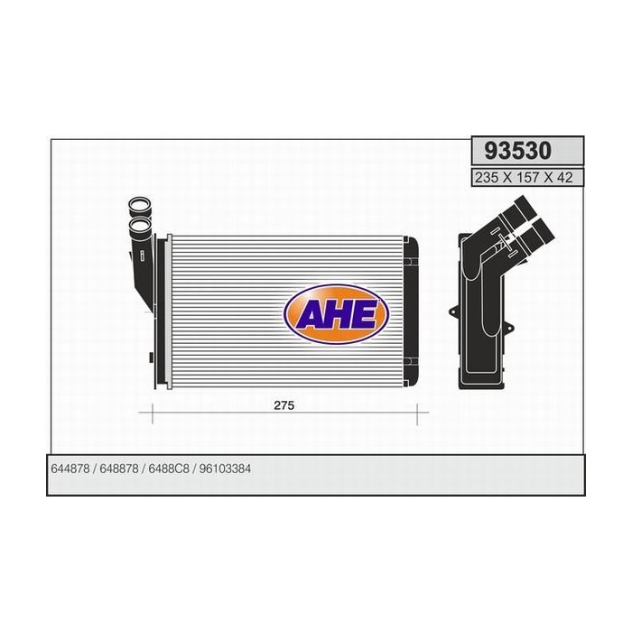 AHE Wärmetauscher, Innenraumheizung 93530