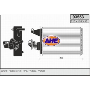 AHE Wärmetauscher, Innenraumheizung 93553