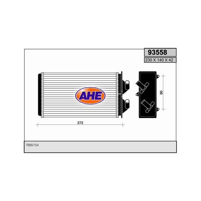 AHE Wärmetauscher, Innenraumheizung 93558