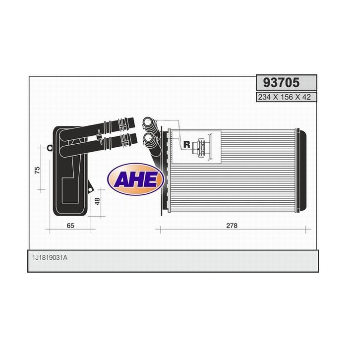 AHE Wärmetauscher, Innenraumheizung 93705