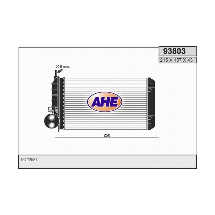 AHE Wärmetauscher, Innenraumheizung 93803