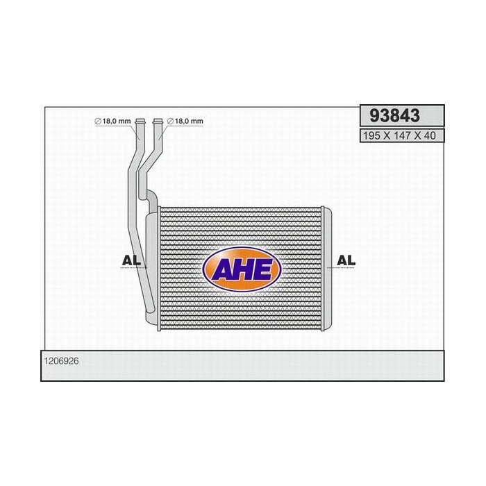 AHE Wärmetauscher, Innenraumheizung 93843