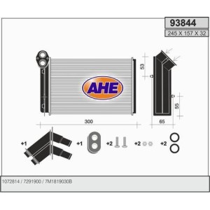 AHE Wärmetauscher, Innenraumheizung 93844