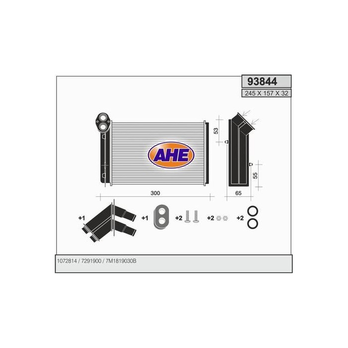 AHE Wärmetauscher, Innenraumheizung 93844