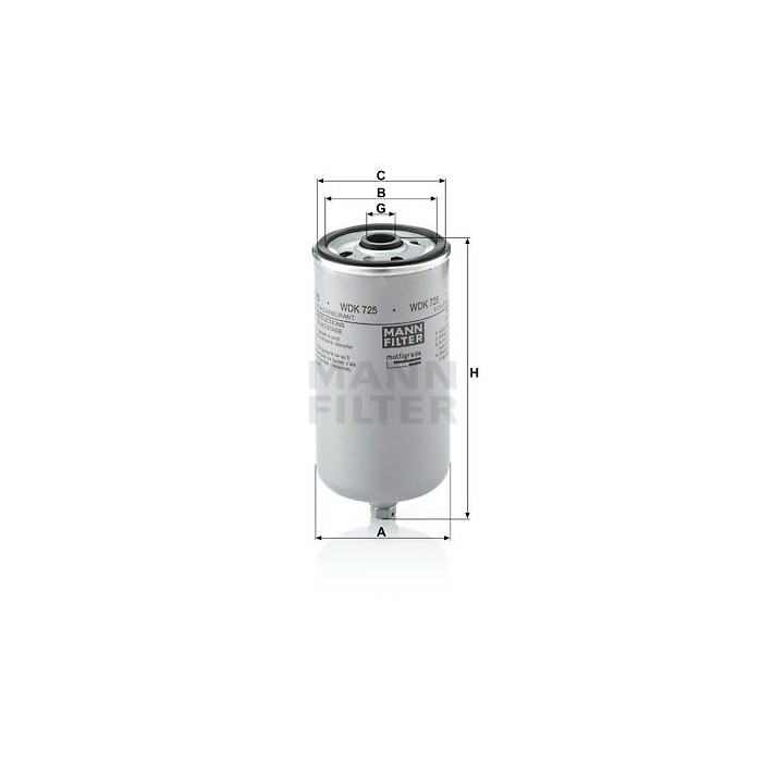 MANN-FILTER Kraftstofffilter WDK725