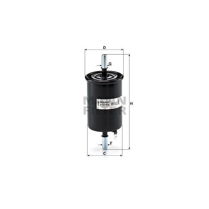MANN-FILTER Kraftstofffilter WK55/2