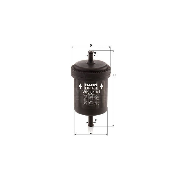 MANN-FILTER Kraftstofffilter WK613/1