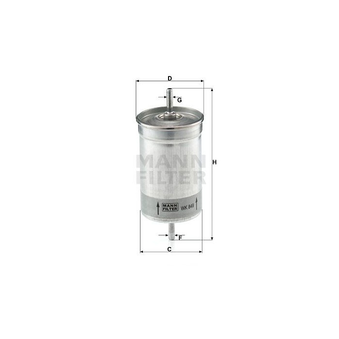 MANN-FILTER Kraftstofffilter WK849
