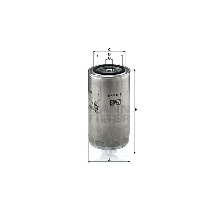 MANN-FILTER Kraftstofffilter WK950/19