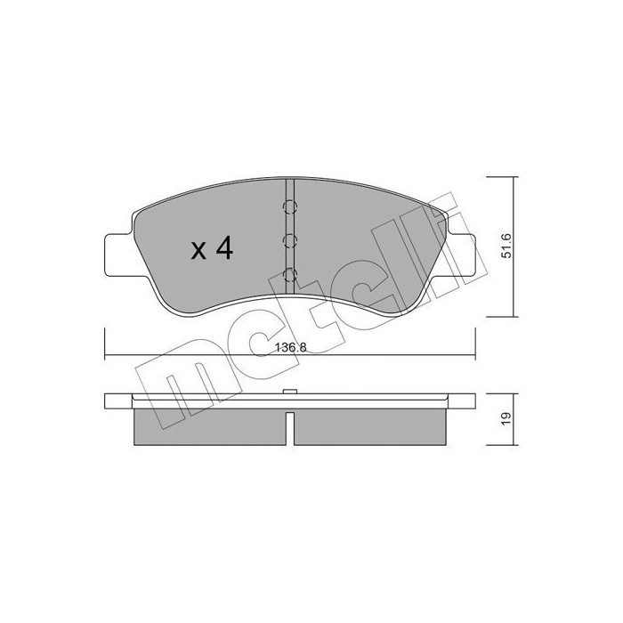 METELLI Bremsbelagsatz, Scheibenbremse 22-0327-0
