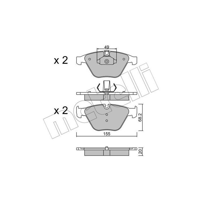 METELLI Bremsbelagsatz, Scheibenbremse 22-0558-9