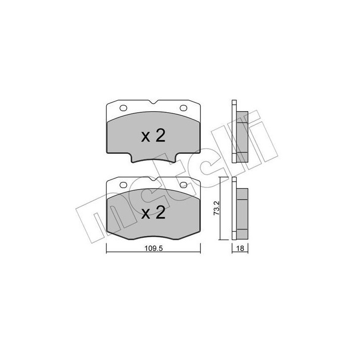 METELLI Bremsbelagsatz, Scheibenbremse 22-0926-0