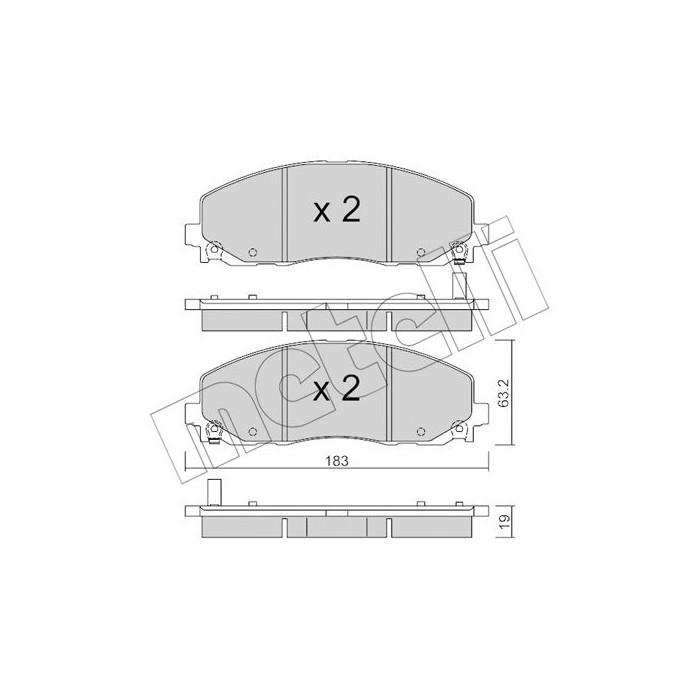METELLI Bremsbelagsatz, Scheibenbremse 22-0946-0