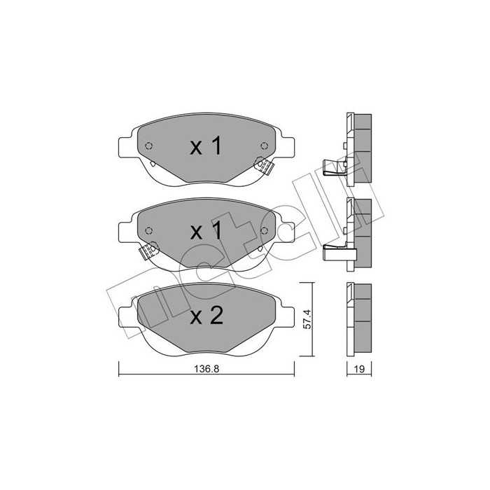 METELLI Bremsbelagsatz, Scheibenbremse 22-0948-1