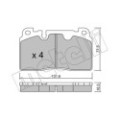 METELLI Bremsbelagsatz, Scheibenbremse 22-0979-0