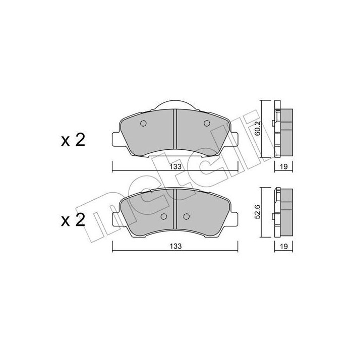 METELLI Bremsbelagsatz, Scheibenbremse 22-0982-0