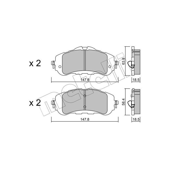 METELLI Bremsbelagsatz, Scheibenbremse 22-0983-0