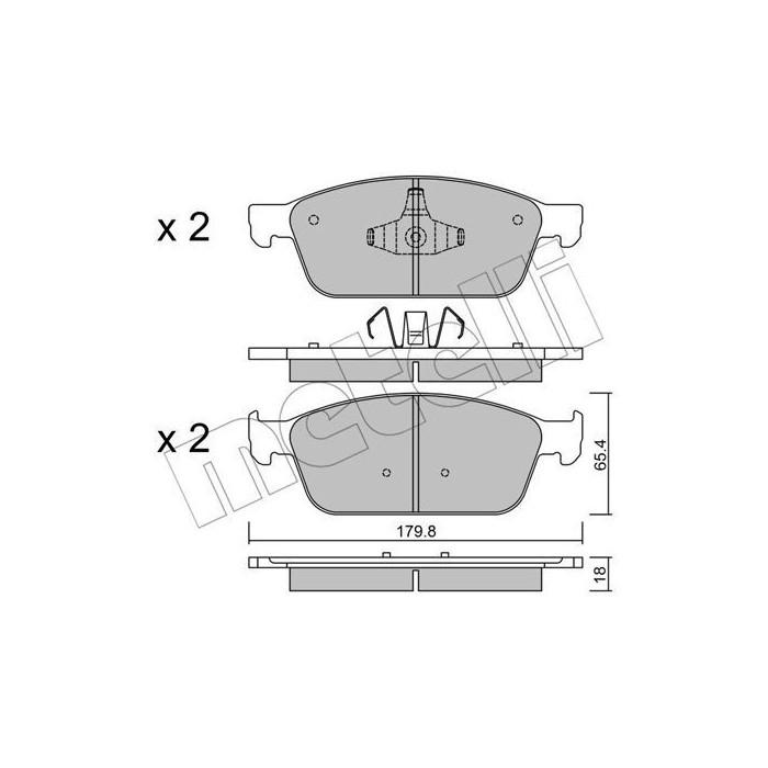 METELLI Bremsbelagsatz, Scheibenbremse 22-0989-0