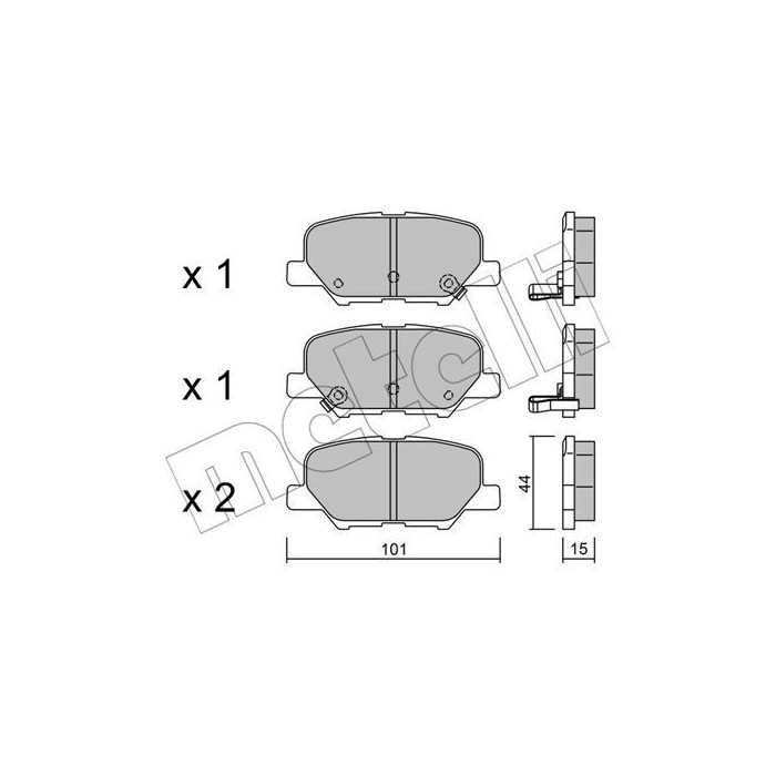 METELLI Bremsbelagsatz, Scheibenbremse 22-0995-0