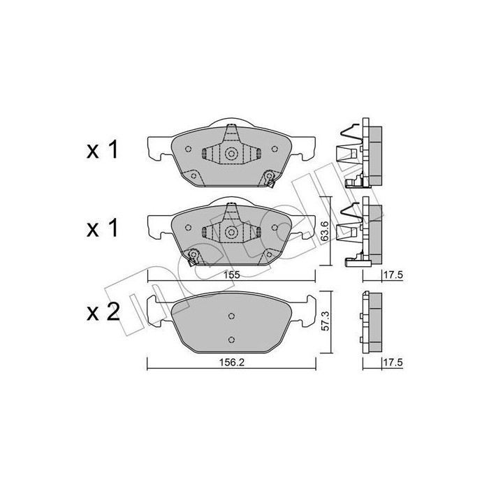 METELLI Bremsbelagsatz, Scheibenbremse 22-1009-0