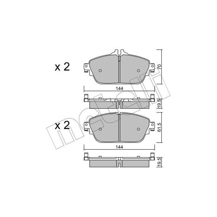 METELLI Bremsbelagsatz, Scheibenbremse 22-1017-0