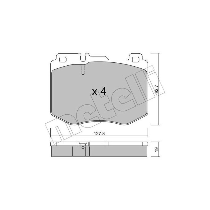 METELLI Bremsbelagsatz, Scheibenbremse 22-1019-0