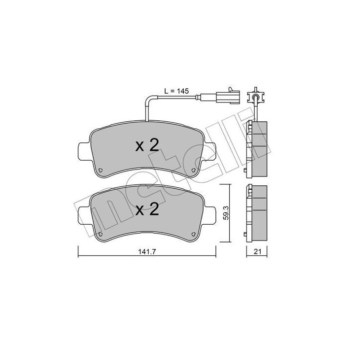 METELLI Bremsbelagsatz, Scheibenbremse 22-1033-0