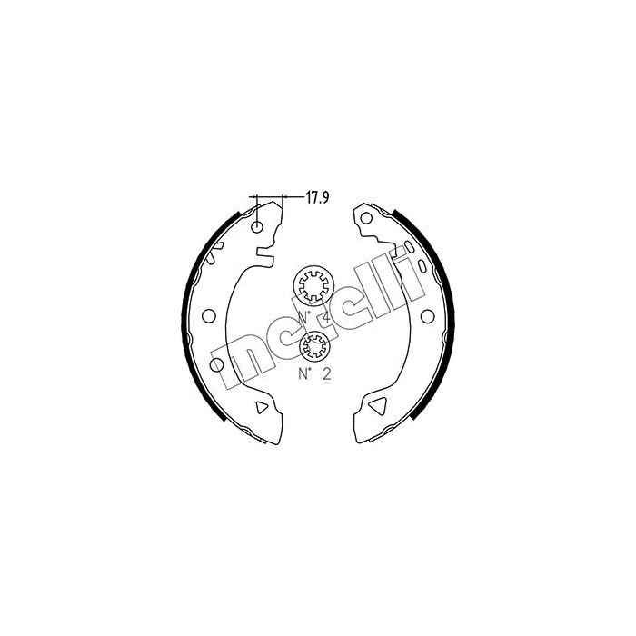 METELLI Bremsbackensatz 53-0001
