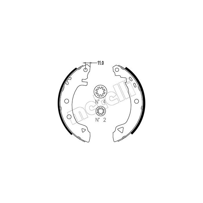 METELLI Bremsbackensatz 53-0002