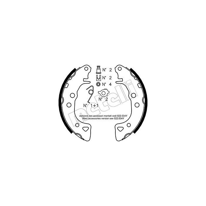 METELLI Bremsbackensatz 53-0021K