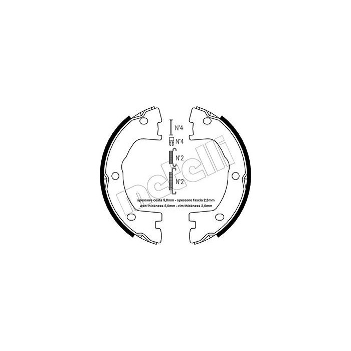 METELLI Bremsbackensatz, Feststellbremse 53-0077K