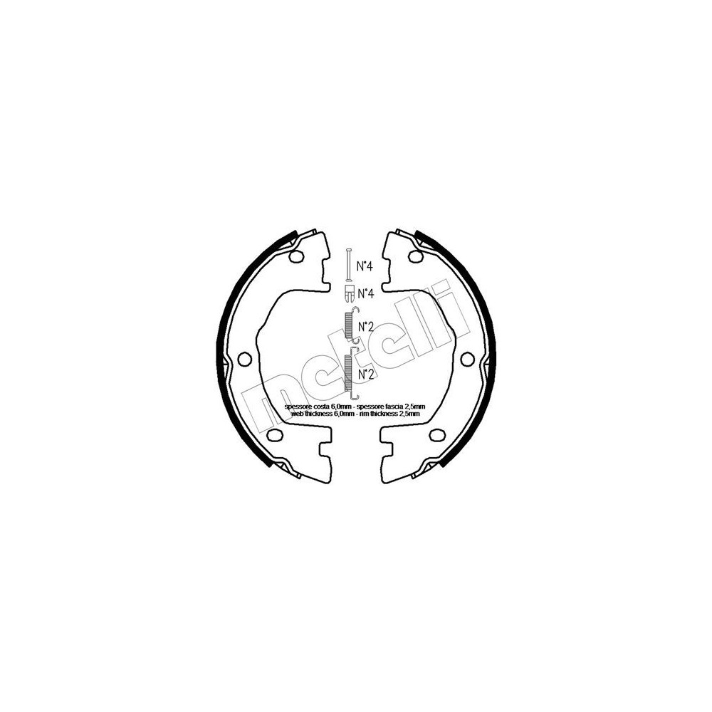METELLI Bremsbackensatz, Feststellbremse 53-0097K